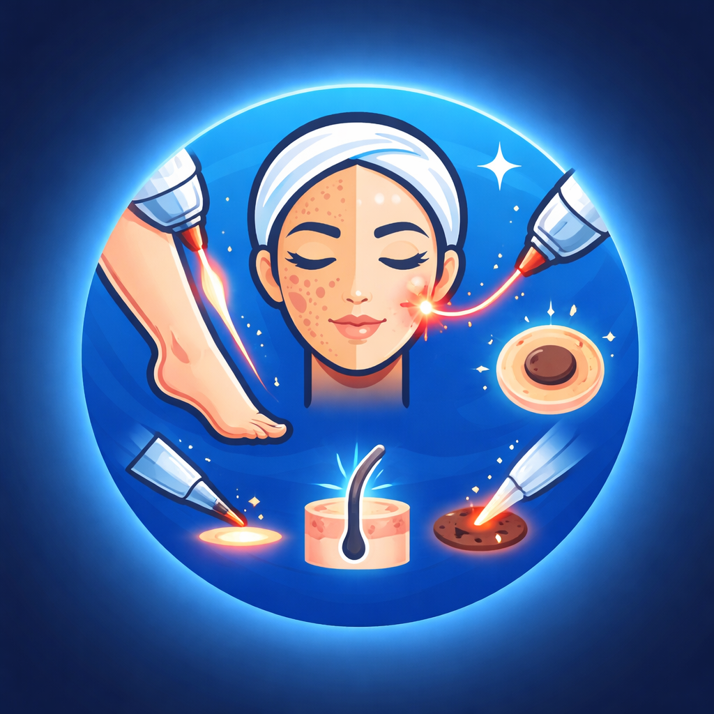 laser procedures for skin and hair treatment